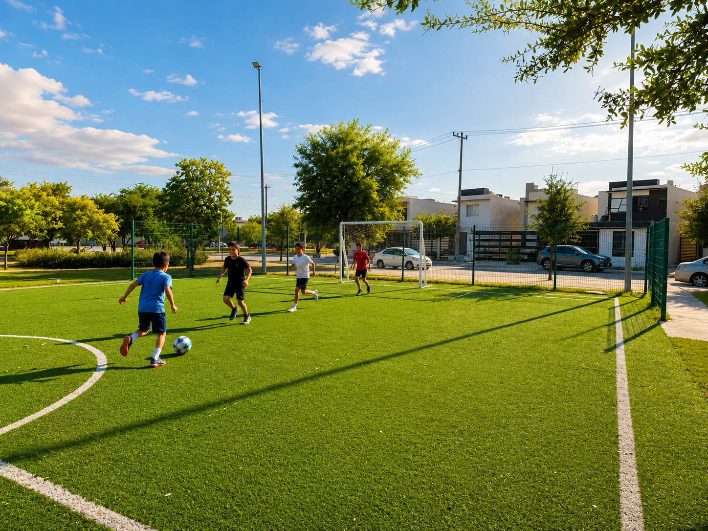 MOD cancha de pasto verde AI
